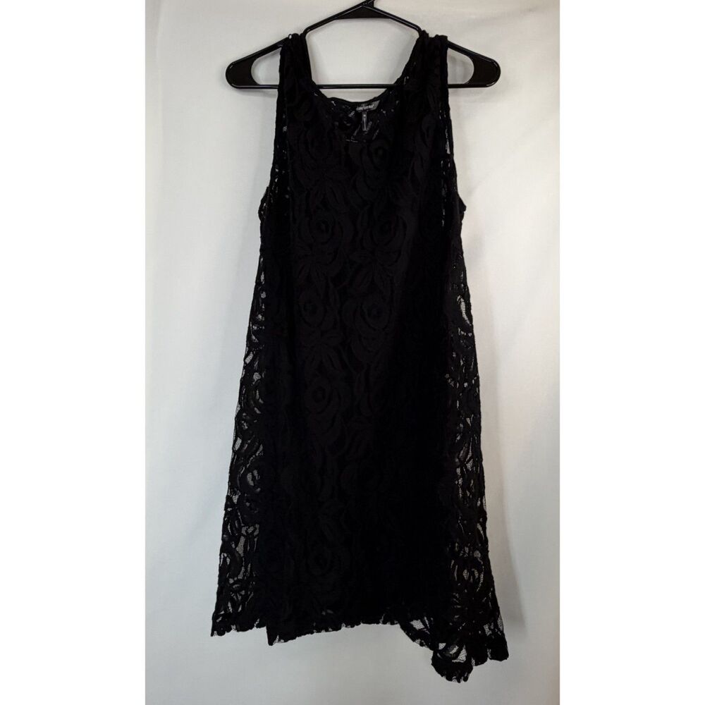 Size XL Daisy Fuentes Sleeveless Lace Shift Dress Black Date Night Timeless